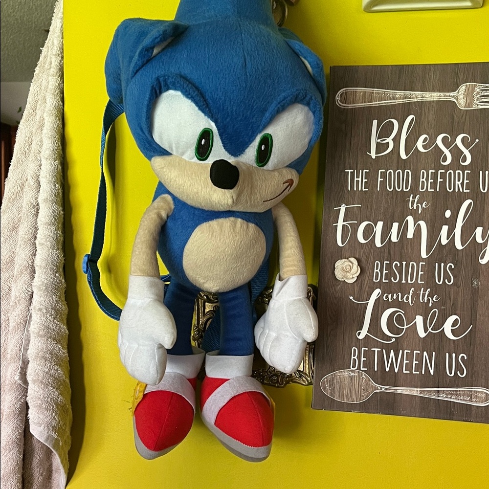 Blue Plush Character Backpack